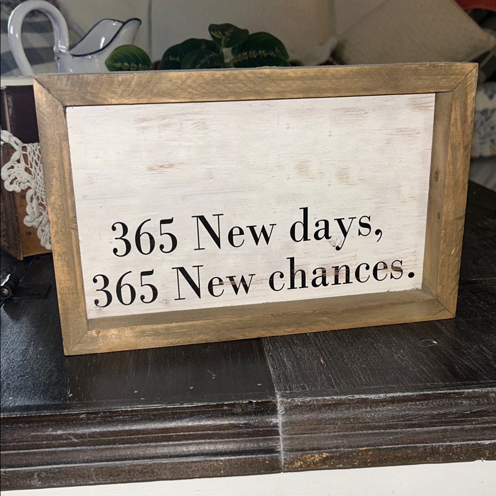 Rustic Brown and White Inspirational Sign